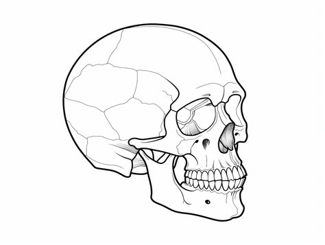 illustration of Learn about skull anatomy with coloring Human Anatomy Coloring Pages, Health Coloring Pages, The Human Skeleton, Anatomy Coloring, Skull Coloring, Skull Anatomy, Mandala Turtle, Skull Coloring Pages, Human Skeleton