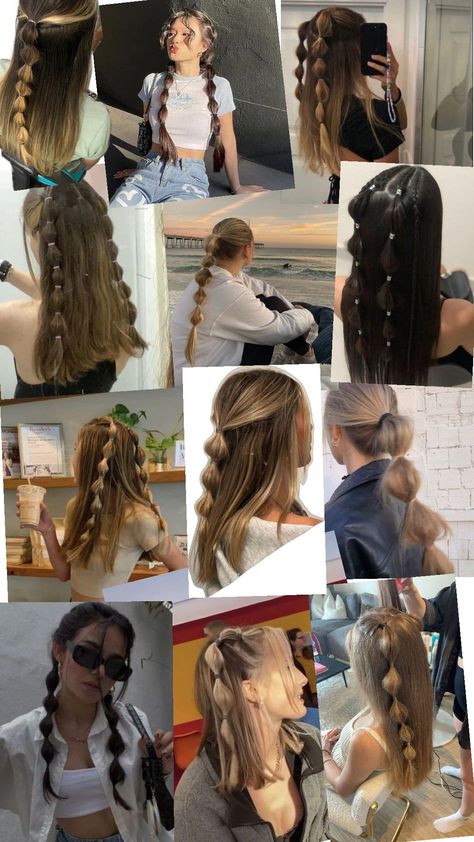 Bubble Braid Hairstyles, Bubble Braid, Bubble Braids, Braid Hairstyles, Glow Up Tips, Hairstyles For School, Cut And Color, Glow Up?, Cute Hairstyles