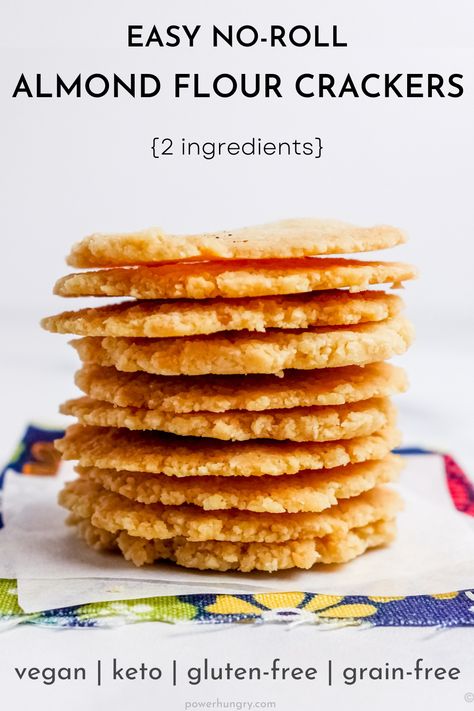 Easy Gluten Free Crackers, Almond Crackers Keto, Sweet Almond Crackers, Almond Flour Crackers Vegan, Almond Flower Crackers, Gluten Free Crackers Almond Flour, Almond Flour Crackers Keto, Gluten Free Cracker Recipes, Grain Free Crackers