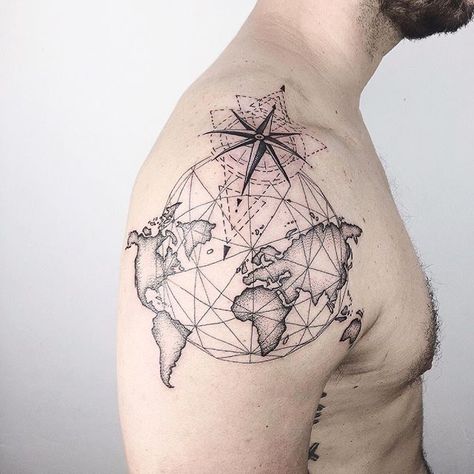 Tattoo Carte, Globe Tattoo, World Map Tattoos, Globe Tattoos, Tattoo Pics, On Tattoo, Map Tattoos, Nautical Tattoo, Turtle Tattoo