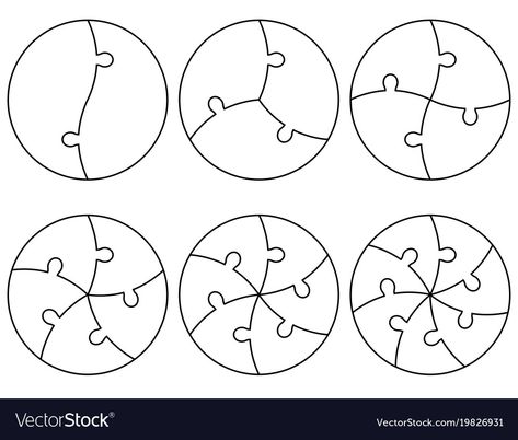 Puzzle Template, Circle Puzzle Template, Circle Puzzle, We All Fit Together Puzzle Template, Puzzle 4 Pieces, 9 Piece Puzzle Template, Large Puzzle Piece Template, Puzzle Piece Art, Easter Templates Printables