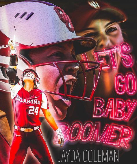 Ou Softball Oklahoma Sooners, Oklahoma Sooners Softball, Jayda Coleman, Eye Black Softball, Ou Softball, Oklahoma Softball, Sooner Football, Oklahoma University, Ou Sooners