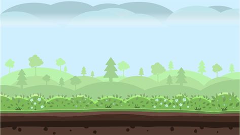 #2d, #vector, #background, #parallax, #forest, #sprites, #bg, #game, #mobile 2d Game Background Landscapes, Unity 2d, Mobile Vector, 2d Game Background, Background Game, Background Spring, Game 2d, Adobe Illustrator Vector, 2d Game Art