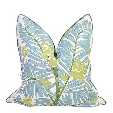 Aqua / Turquoise / Eucalyptus | Coastal Home Pillows Blue Green Pillows, Pillow Cover Ideas, Blue And Green Fabric, Primary Bedrooms, Tropical Pillow, Aqua Pillows, Florida Beach House, Beach Living Room, Blue Lounge