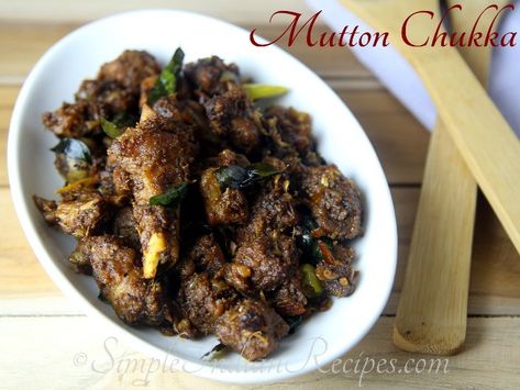 Chettinad Mutton Sukka Varuval | Simple Indian Recipes Mutton Chukka Recipe, Mutton Sukka Recipe, Mutton Chukka, Chicken Sukka, Simple Indian Recipes, Mutton Chops, Box Recipes, Eid Food, Dum Biryani