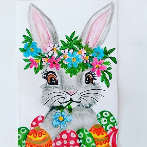 Cute Easter Paintings, Easter Painting Ideas On Canvas, Spring Drawings Ideas, Spring Drawings Ideas Art, Easter Art Painting, Easter Acrylic Painting, Easter Drawings Ideas, Easter Paintings On Canvas, Easter Painting Ideas