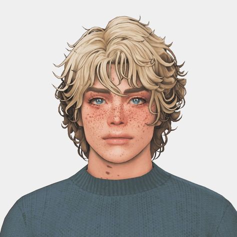 (1) Anthony Hair – @joshseoh on Tumblr Sims 4 Cc Curly Mullet Hair, Joshseoh Sims 4, Super Short Haircuts, Curly Mullet, Sims 4 Characters, Los Sims, Mullet Hairstyle, Sims House, Character Ideas