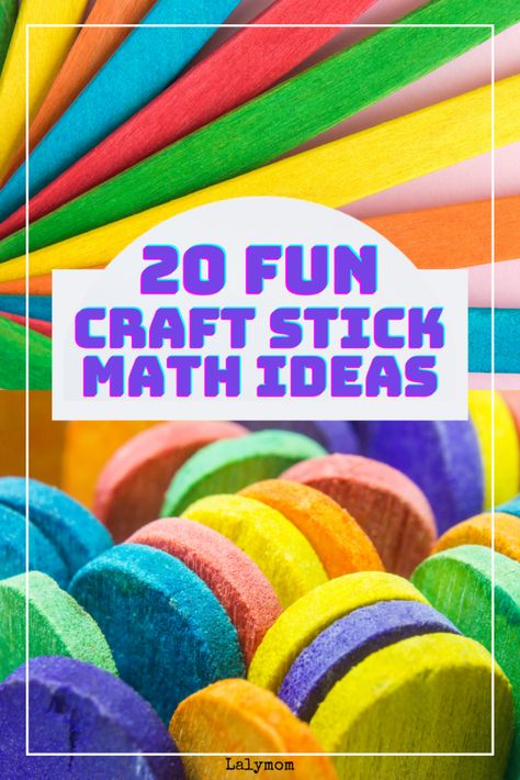 20 Fun Math Activities Using Craft Sticks Making Math Fun, Stem Activities With Popsicle Sticks, Math Manipulatives Diy, Stem Activities Popsicle Sticks, Math Games With Popsicle Sticks, Math Meeting, Math Tools, Craft Sticks, Math Activities For Kids