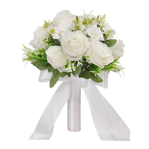 PRICES MAY VARY. Wedding Bridal Bouquets: Handmade color bouquet flowers with ribbon decoration will will create a charming, classic and elegance. Easy to Care: These bouquets require water or sunlight; without worrying about long term : This bridal bouquet made of silk, with high color saturation and good looking, with branches that can be directly inserted into the vase. Occasions: this bouquet is suitable for wedding bride or bridesmaids hand hold flowers, which create a romantic, rustic wedd Bouquets Handmade, Artificial Flowers For Wedding, Color Bouquet, Toss Bouquet, Ribbon Decoration, Anniversary Decor, Hand Flower, Hand Hold, Flowers For Wedding