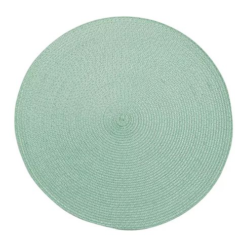 Food Network™ Solid Round Placemat Leaves Coloring, Clean 15, Round Placemat, Free Falling, Color Aqua, Falling Leaves, Spot Cleaner, Linen Placemats, Place Setting