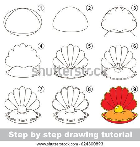 Seashell Drawing, Kid Game, Messy Art, Doodle Art Journals, Easy Drawings For Kids, Fish Drawings, Easy Doodle Art, Drawing Tutorial Easy, Step Drawing