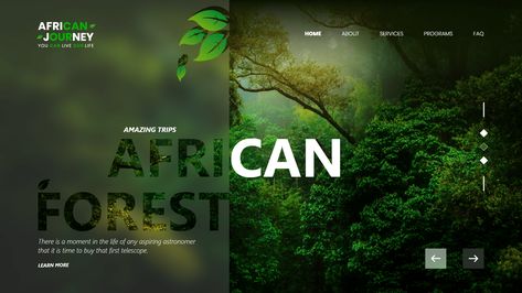 African Journey - Webshots on Behance Sustainable Website Design Inspiration, Travel Website Design, Mẫu Power Point, Web Design Websites, Web Design Examples, Desain Ui, Webdesign Inspiration, Powerpoint Presentation Design, Web Ui Design