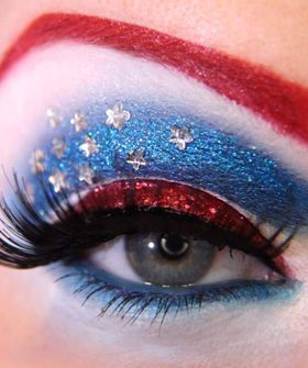 Superhero Style makeup #superhero #makeup #salonbeaz Creative Eyeshadow, 4th Of July Makeup, Fantasy Make-up, Make Up Designs, Drag Make-up, Party Eyes, Eye Makeup Designs, Creative Eye Makeup, Women Makeup