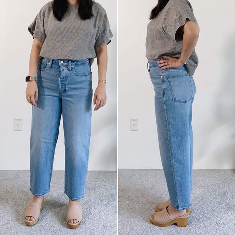 Madewell Baggy Straight Jeans, Baloon Jeans Outfit Ideas, Balloon Jeans Outfit, Trying On Clothes, Fitting Rooms, Balloon Jeans, Wardrobe Makeover, Study Better, Short Legs