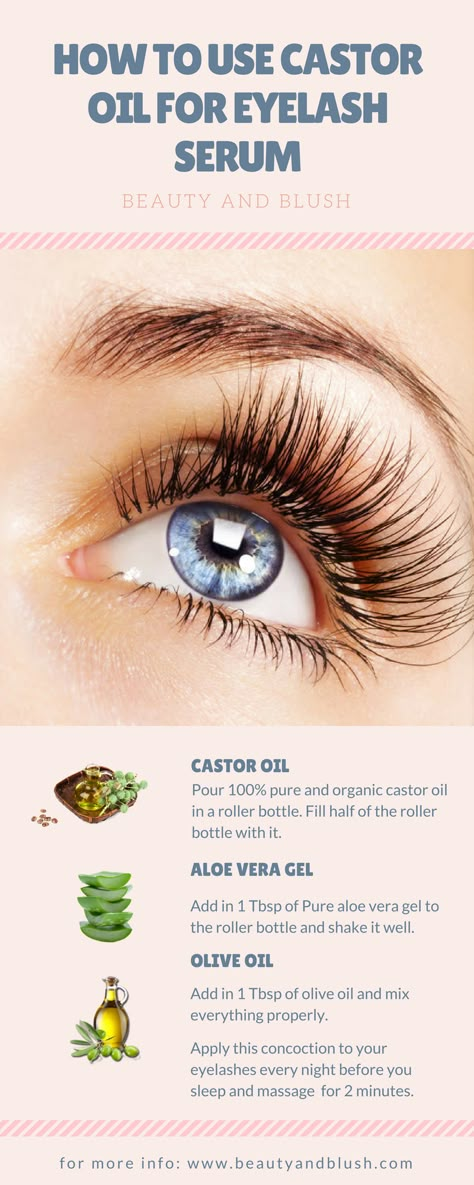 Eyelash Serum Diy, Eyelash Growth Diy, Diy Eyelash Growth Serum, Grow Eyelashes, Natural Eyelash Growth, Castor Oil Eyelashes, Long Thick Eyelashes, Diy Serum, Maybelline Mascara