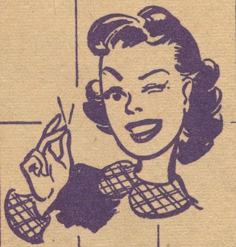 1950s Cartoons Vintage, 1950s Art Illustration, 1950s Cartoon Illustration, Vintage Drawing 1950s, Vintage Women Illustration, Vintage Illustration 50s, Vintage Lady Illustration, 1950s Matchbook, 1950s Cartoon