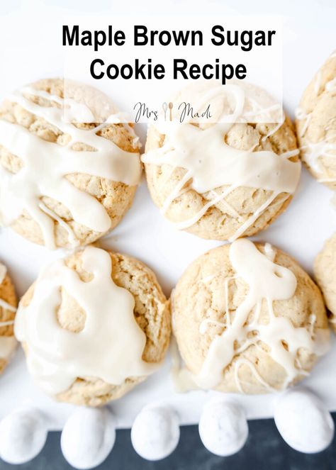 Pin this recipe for later and make the most delicious Maple Brown Sugar Cookies at home! Click this Pin to see the full recipe. These soft and chewy maple brown sugar cookies are soft and chewy maple cookies with a delicious maple icing on top. Maple Syrup Chocolate Chip Cookies, Maple Brown Sugar Cookies, Brown Sugar Cookies Recipe, Maple Sugar Cookies, Brown Sugar Cookie Recipe, Sugar Cookie Recipes, Maple Icing, Maple Cookies, Maple Frosting