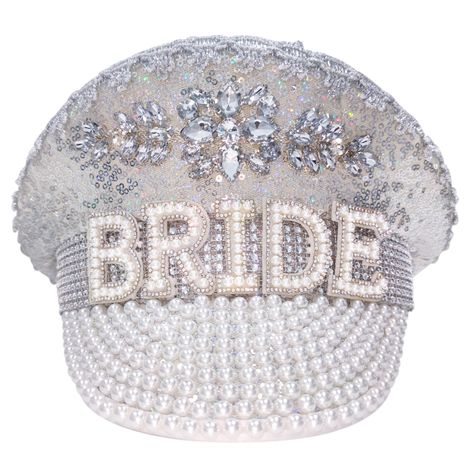 PRICES MAY VARY. ✨PEARL DESIGN: The bride hat is made from high quality materials and we have affixed over 200 pearls to the brim section for a luxurious and regal look. ✨PERFECT FIT: Our bride hat hen party have an elastic band on the inside to fit almost all head sizes, no need to worry about varying sizes when you get it and you catch their eye. ✨DIFFERENT STYLES:Pearls are an understated, luxurious beauty, and a rhinestone design are two different styles. Wearing it you can show others your Bride Captain Hat, Best Bachelorette Gifts, Bachelorette Gifts For The Bride Baskets, Bach Cruise, Sparkly Gifts, Bride Cowboy Hat, Disco Hat, Lake Bachelorette, Bride Hats