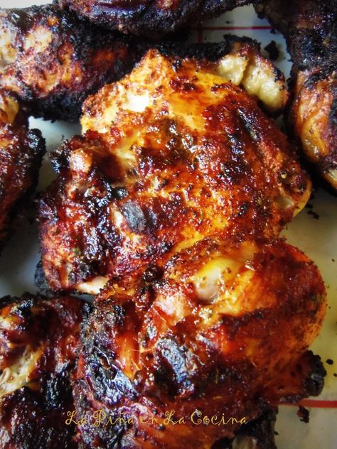 Dry Rub Chile Ancho Grilled Chicken~ Pollo Asado - La Piña en la Cocina Baja Recipes, Ancho Chile Recipes, Ancho Chicken, Pollo Asada, Mexican Grilled Chicken, Chicken Pollo, Dry Rub For Chicken, Hispanic Dishes, Can Chicken Recipes