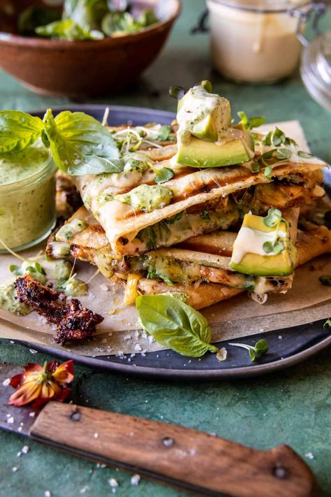 Half Baked Harvest Quesadilla, Bacon Quesadilla, Half Baked Harvest Recipes, Black Pepper Chicken, Enchilada Bake, Chicken And Bacon, Ranch Dip, Pepper Chicken, Harvest Recipes