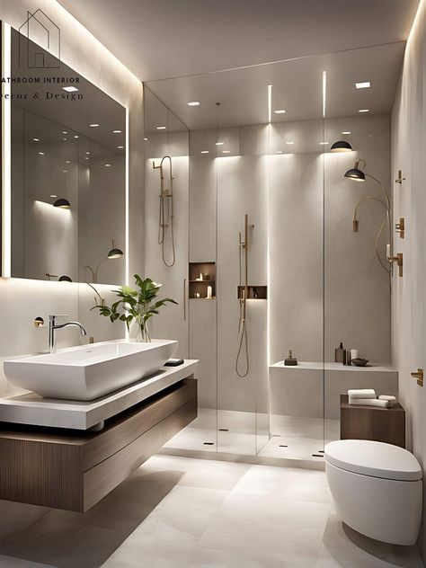 Bathroom Interior Design Modern, تصميم داخلي فاخر, Bathroom Decor Luxury, تصميم للمنزل العصري, Washroom Design, Bathroom Design Decor, Toilet Design, Bathroom Design Luxury, Small Bathroom Design