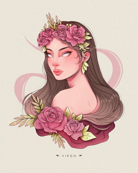 Zodiac Virgo Art, Zodiak Gemini, Horoscope Art, Virgo Art, Virgo Girl, Anime Zodiac, Arte Do Kawaii, Astrology Art, Arte Sketchbook