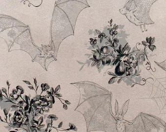 Bat Animal, Alexander Henry Fabrics, Goth Wallpaper, Witchy Wallpaper, Alexander Henry, Tapeta Pro Iphone, Edgy Wallpaper, Arte Inspo, Retro Print