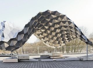 Architectural Origami, Shading Structure, Interior Architecture Presentation, Rwth Aachen University, Neri Oxman, Folding Architecture, Folding Structure, Origami Architecture, Architecture Design Process