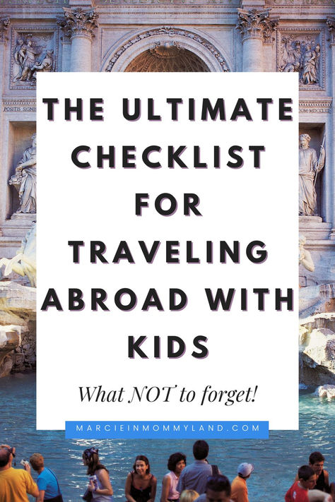 Get ready for your family's next big adventure with our Ultimate Checklist for Traveling Abroad with Kids! From must-have documents to essential packing items, we've covered everything to ensure your journey is as smooth and stress-free as possible. Pin this guide now to make sure you're fully prepared for an unforgettable trip with your little explorers. #FamilyTravel #TravelChecklist #KidFriendlyTravel Travel Checklist For Family, Kid Travel Essentials, Overseas Packing List, Europe Packing List Summer, Travel Tips With Kids, Best Countries To Visit With Kids, Kids Packing List, Travelling With Toddlers, Toddler Travel Checklist