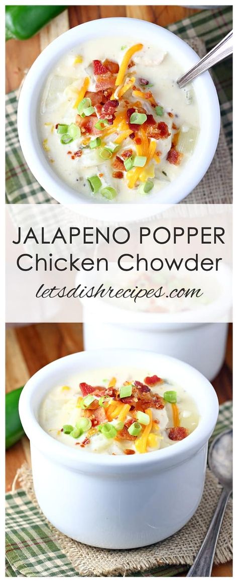 Jalapeno Popper Chicken Chowder Wings Sauces, Farm Cooking, Chicken Chowder, Popper Chicken, Soup Ideas, Potato Chowder, Potato Soup Easy, Jalapeno Popper Chicken, Chicken Corn