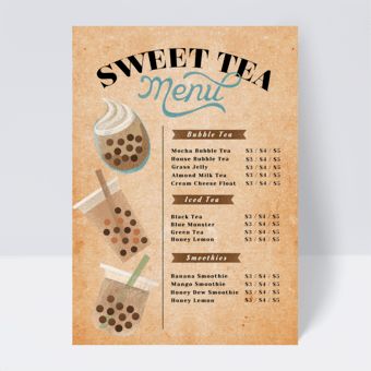 retro milk tea shop menu design#pikbest#Templates#Flyer Milktea Menu Design, Tea Shop Menu Design, Milk Tea Menu Design, Bubble Tea Menu Design, Milk Tea Menu, Shop Menu Design, Almond Milk Tea, Lemon Smoothie, Design Flyers