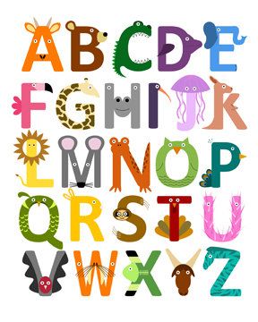 Perfect: Girl Playschool Activities, Alphabet Sign, Nursery Alphabet, Animal Alphabet Letters, Alphabet Art Print, Typographie Inspiration, Art For Nursery, Baby Nurseries, Nursery Artwork