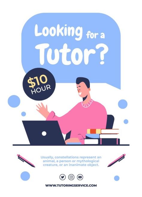 Tutor Poster Design, Tutoring Poster Design, Tuition Poster, Tutoring Center, Tutoring Flyer, English Poster, Tutoring Services, Club Activities, School Brochure