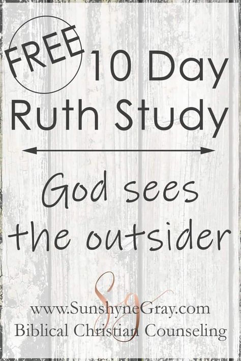 3 Lessons from Ruth in the Bible {FREE 10 day study} - Christian Counseling The Book Of Ruth Bible Study, Ruth In The Bible, Ruth Bible Study, Ruth Bible, Teen Bible Study, Love And Redemption, Church Retreat, Book Of Ruth, Prayer Inspiration