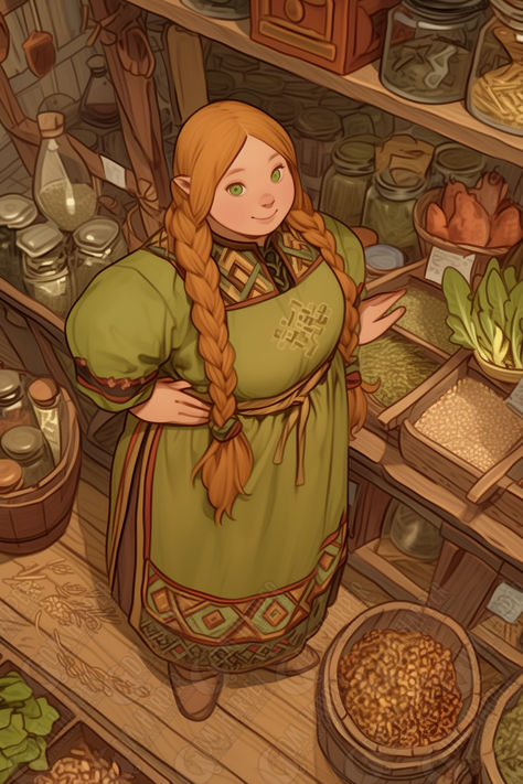 (LN female strongheart halfling druid), a member of the Emerald Enclave, Goldenfields, Storm King's Thunder Dnd Halfling Character Design, Dnd Chef Character, Female Dwarves Art, Dnd Old Lady, Eladrin Cleric, Female Gnome Dnd, Dnd Halfling Female, Dnd Druid Female, Halfling Woman