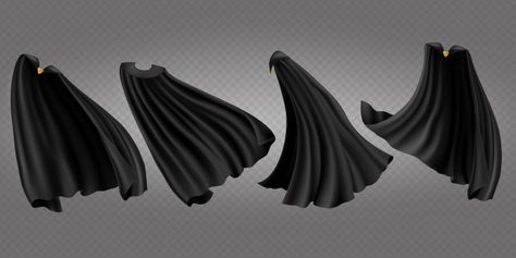 Vampire Cloak Drawing, Cloak Back View, Cape Blowing In Wind Reference, Cape Drawing, Masquerade Dress, Black Cloak, Fashion Drawing Sketches, Rpg Characters, Vampire Costume