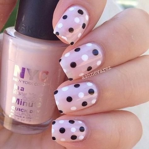 50 Unique Nail Art Ideas and Designs 2017 » EcstasyCoffee Polka Dot Nail Designs, Yellow Nail Art, Yellow Nails Design, Leopard Print Nails, Cute Nails For Fall, Polka Dot Nails, Dots Nails, Best Nail Art Designs, Instagram Nails