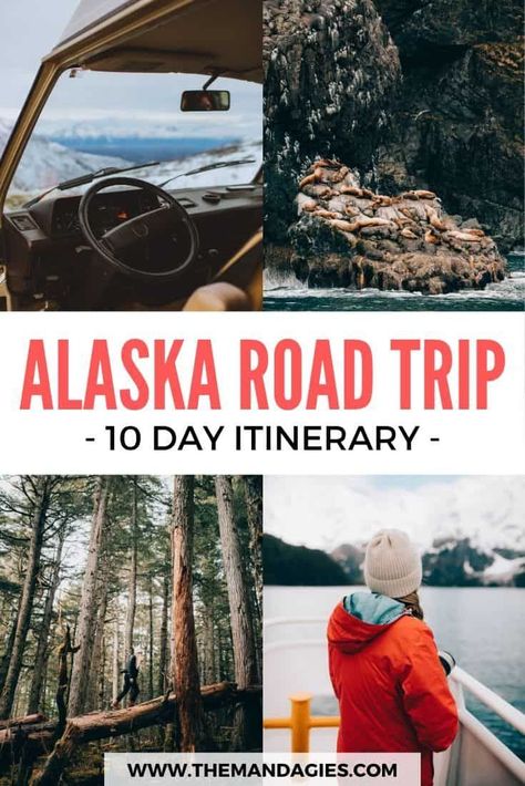 Discover the ultimate 10-day Alaska road trip itinerary, seeing the most iconic places in the state! From sea to summit, we're sharing it all right here... Roads Quotes, Road Aesthetic, Quotes Country, Alaska Summer, Alaska Road Trip, Alaska National Parks, Aesthetic Country, Alaska Photography, Zona Colonial