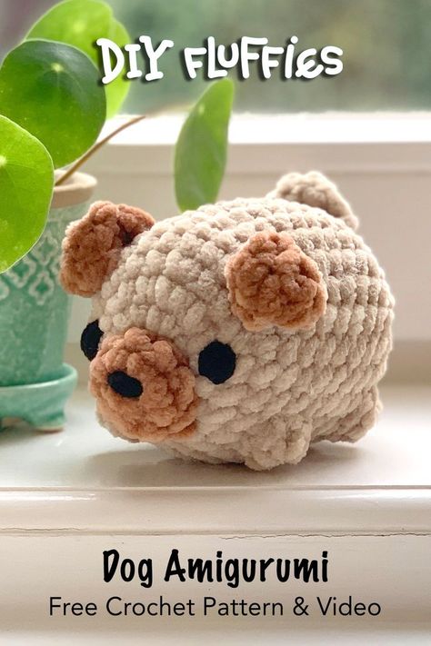 dog amigurumi Easy Crochet Animals, Crochet Mignon, Confection Au Crochet, Quick Crochet Patterns, Crochet Animals Free Patterns, Crochet Business, Crochet Design Pattern, Beginner Crochet Projects, Crochet Amigurumi Free