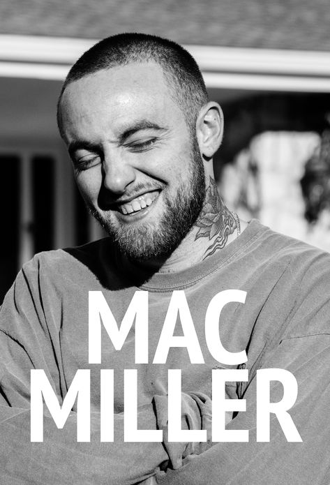 Mac Miller Poster Mac Miller Poster, Diy Boots, Hate Summer, Lost Poster, Mac Miller, Bedroom Prints, Black And White Design, Room Posters, Black And Grey Tattoos