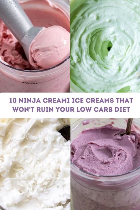 Why choose between low carb and ice cream when you can have both? These 10 Ninja Creami ice creams make dieting deliciously easy! Ninja Creami Carnivore Ice Cream, Ninja Creami Low Carb Ice Cream Recipes, Nijia Creami Ice Cream, Keto Ninja Creami Ice Cream Recipes, Creami Recipies, Ninja Creami Ice Cream Recipes, Low Carb Ice Cream Recipe, Frozen Yogurt Blueberries, Ninja Creamy