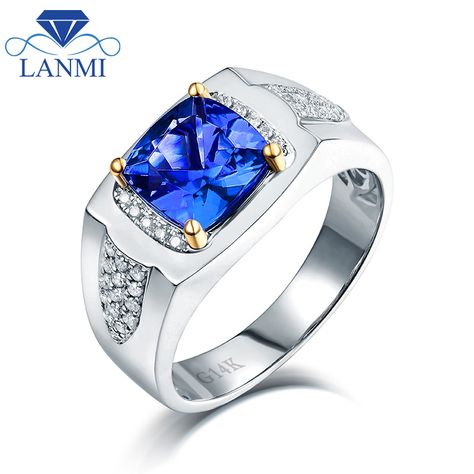 Wedding Band With Diamonds, Mens Emerald Rings, Mens Diamond Jewelry, Band With Diamonds, Tanzanite Engagement Ring, Promise Rings For Guys, Ring Luxury, Mens Gemstone Rings, Diamond Jewelry Necklace