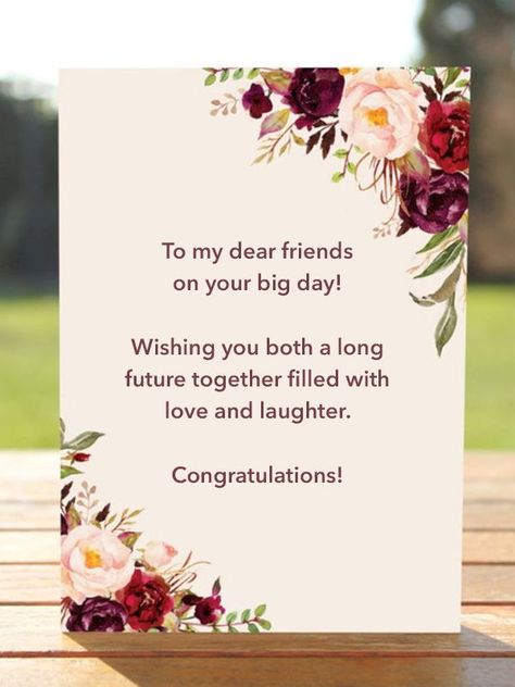 Wedding Wishes: What to Write in a Wedding Card for a friend Ucapan Wedding, Wedding Wish Card, Ucapan Happy Wedding Card, Wedding Card For Friends, Wedding Friends, Friends Wedding Quotes, Wedding Message, Wedding Wishes Quotes Friends, Friends Wedding