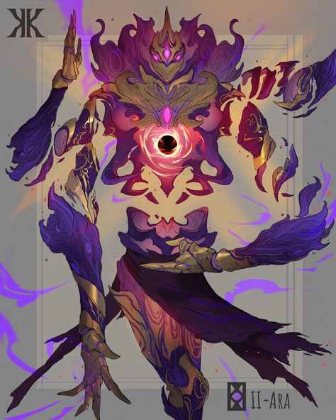 ArtStation - KaoticKnights, Thiago Almeida Cosmic Character Design, Void Character, God Oc, Worldbuilding Inspiration, Monster Slayer, Kartu Pokemon, Arte Doodle, Character Drawings, Naruto Gaara