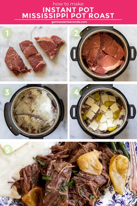 Pot Roast Mississippi, Southern Pot Roast, Mississippi Pot Roast Crockpot, Instant Pot Mississippi Pot Roast, Pot Roast Crockpot, Pot Roast Gravy, Roast Instant Pot, Roast Mississippi, Roast Crockpot