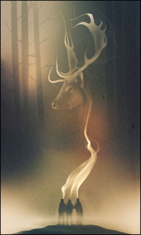 fog and smoke by GaudiBuendia on deviantART Deer Spirit, Power Animal, Deer Art, Spirited Art, Animal Totems, Fantasy Illustration, Native American Art, Art Plastique, Spirit Animal