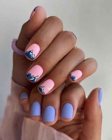 Manicure 2022, Cute Summer Nail Designs, Spring Acrylic Nails, Matte Nails Design, Pink Nail Designs, Idea Design, 2022 Trends, Pink Nail, Oval Nails