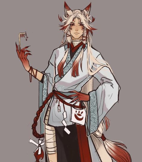 Fox Character, Oc Manga, Arte Inspo, Character Design Male, Character Design References, Character Creation, Dnd Characters, Character Portraits, Character Outfits