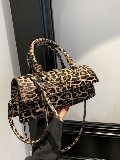 2024 New Fashion Faux Leather Leopard Print Women's Handbag, Versatile Casual Shoulder Bag, Trendy Leopard Print Bag Yellow Casual,Elegant,Vintage   PU Leather Geometric,Textured Pattern Boston Bag   Women Bags, size features are:Bust: ,Length: ,Sleeve Length: Leopard Crossbody Bag, Leopard Print Handbags, Leopard Print Bag, Beg Tangan, Faux Leather Handbag, Crossbody Bag Women, Boston Bag, Leopard Pattern, Womens Crossbody Bag