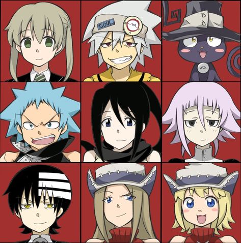 Soul Eater Friend Group, Soul Eater Characters Names, Soul Eater Matching Pfp Trio, Spirit Soul Eater, Soul Eater Characters, Soul Eater Fanart, Monster Manga, Soul Eater Crona, Maka Albarn